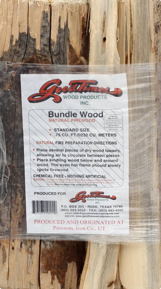 Goodtimes Standard Size Bundle Wood Natural Firewood
