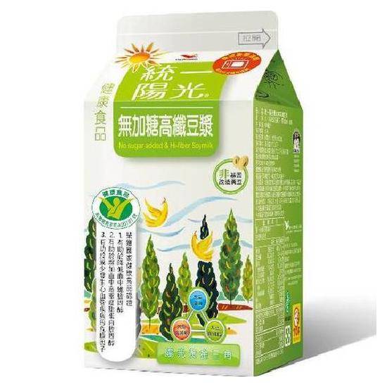 統一陽光無加糖高纖豆漿400ml