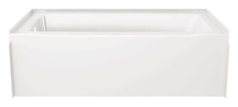 Delta Classic 500 60 In. X 32 In. Alcove Deep Soaking Bathtub With Left Drain In High Gloss White