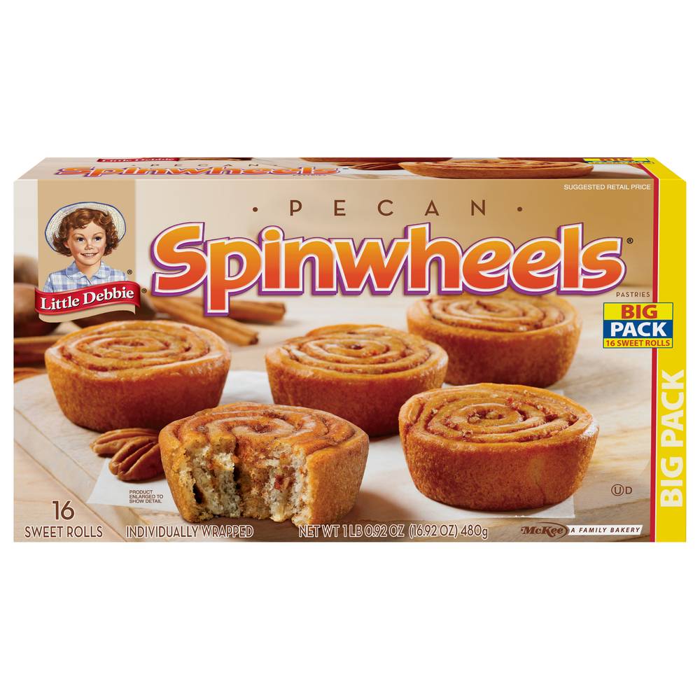 Little Debbie Spinwheels Big pack Pecan Sweet Rolls Snack Cakes (480 g)