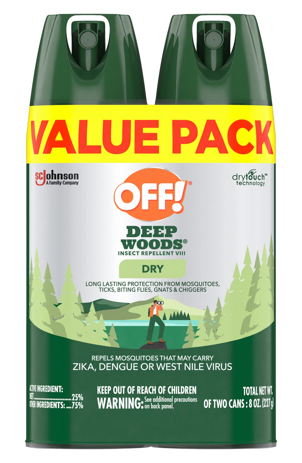 OFF! Deep Woods Dry Insect Repellent Viii Value pack (8 oz, 2 ct)