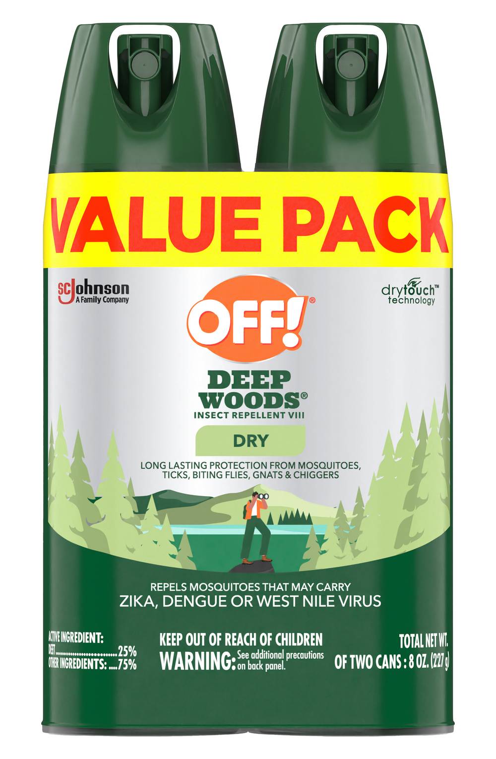 OFF! Deep Woods Dry Insect Repellent Viii Value pack (4 oz, 2 ct)