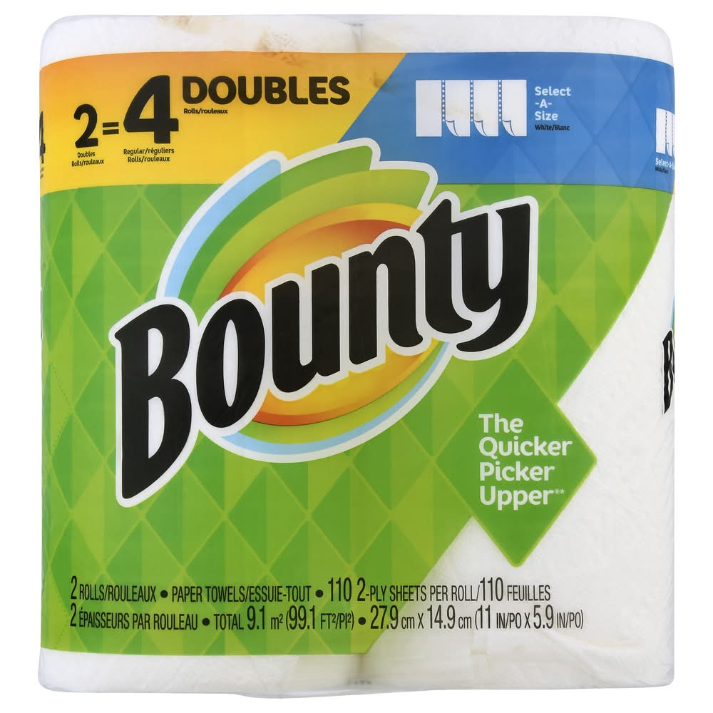 Bounty 2 Ply Paper Towels, 27.9x14.9 cm, White (2 ct)
