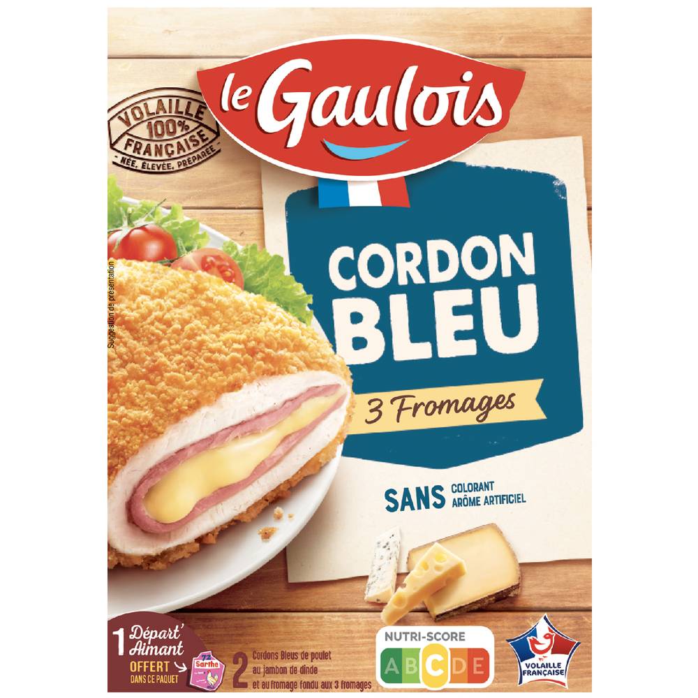 Le Gaulois - Cordon bleu de poulet 3 fromages (200g)