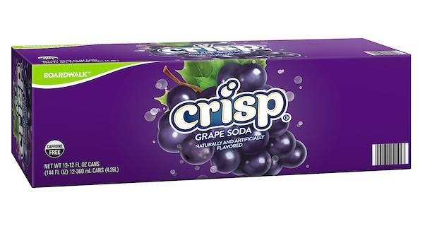 Boardwalk Caffeine Free Crisp Grape Soda (12 x 12 fl oz)