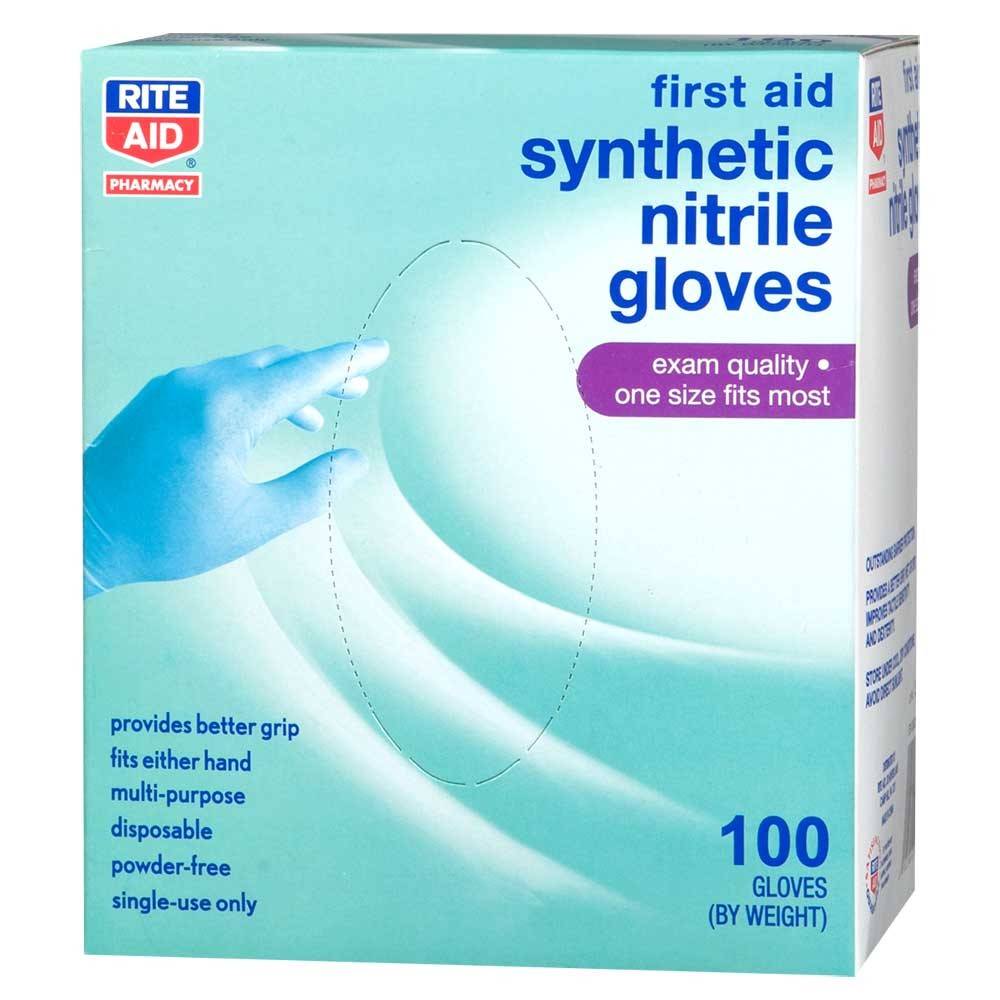 Rite Aid First Aid Synthetic Nitrile Gloves ( 100 ct )