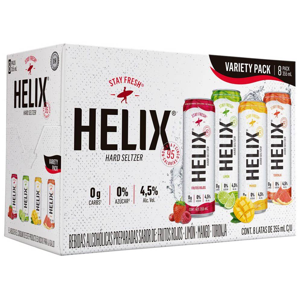 Helix bebida hard seltzer varios sabores (8 pack, 355 ml)