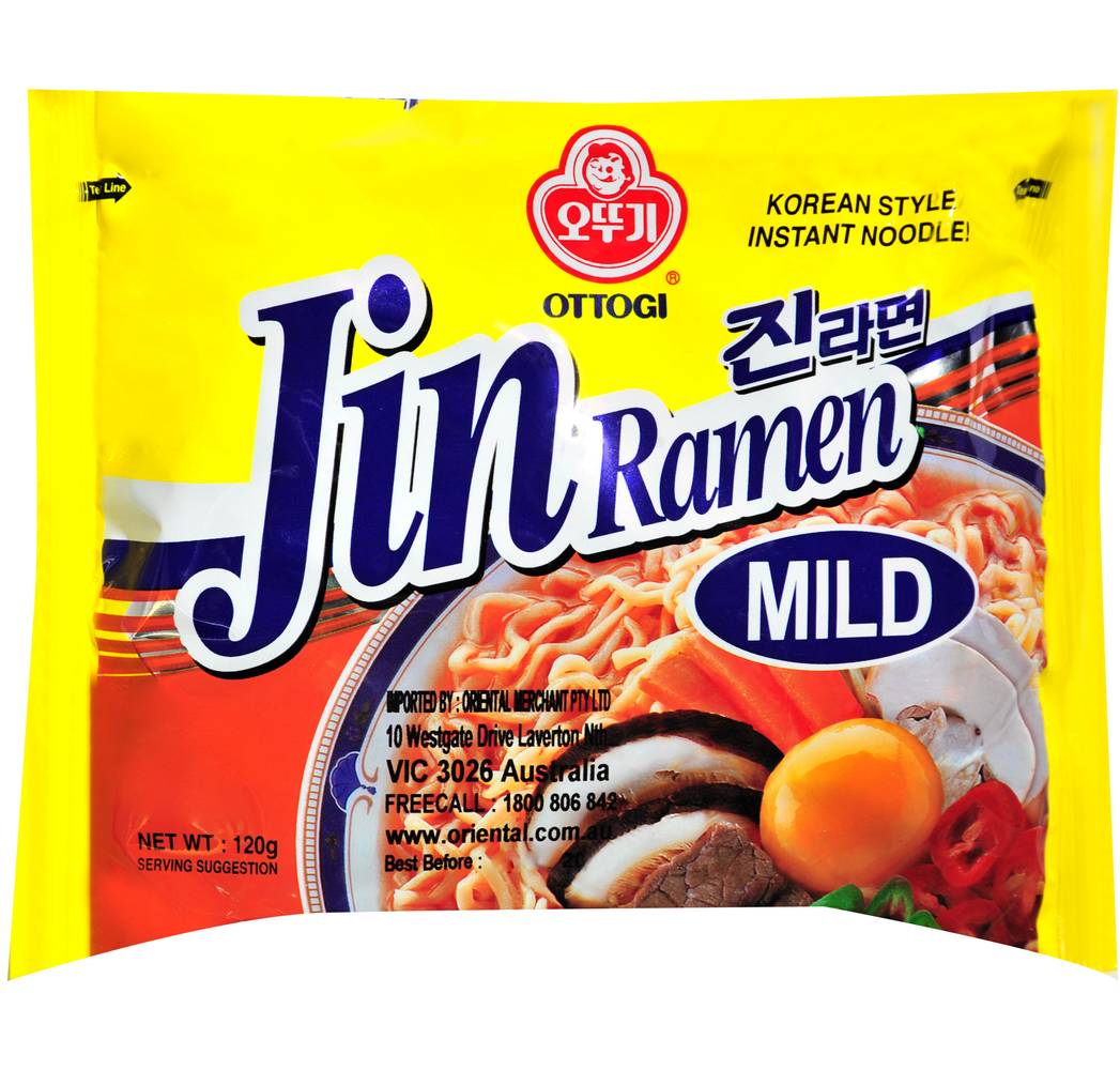 Ottogi Jin Ramen Mild Instant Noodles (120g)