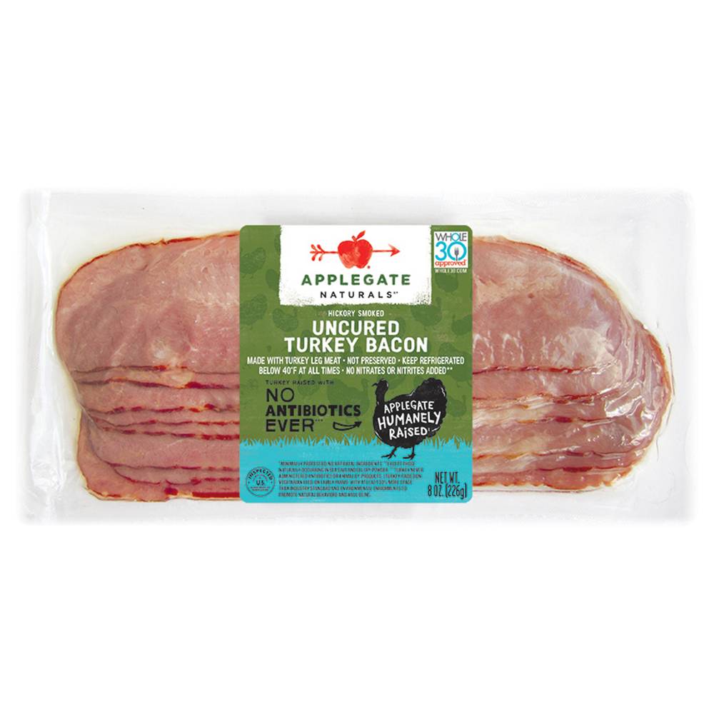 Applegate Hickory Smoked Uncured Turkey Bacon (8 oz)