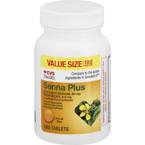 Cvs Health Senna Plus Laxative/Stool Softener Tablets (180 ct)