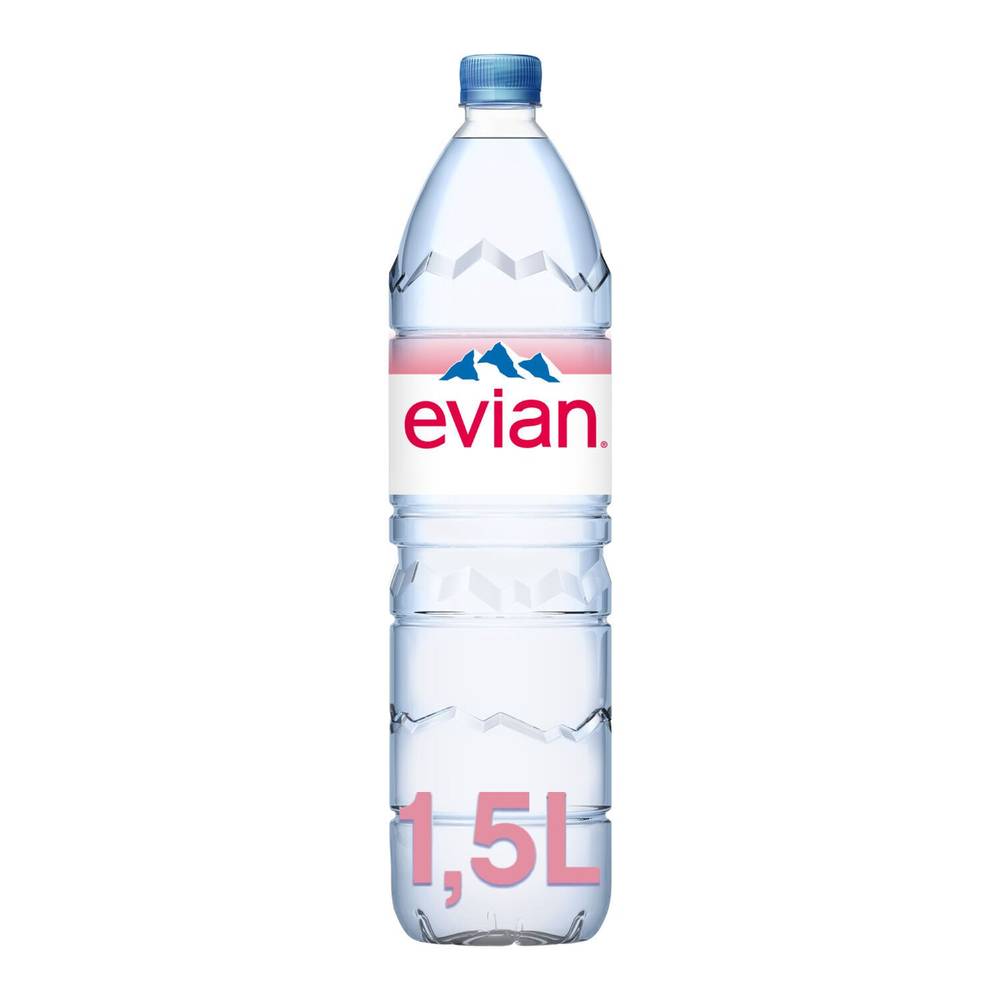 Eau minérale naturelle EVIAN - la bouteille d'1,5L