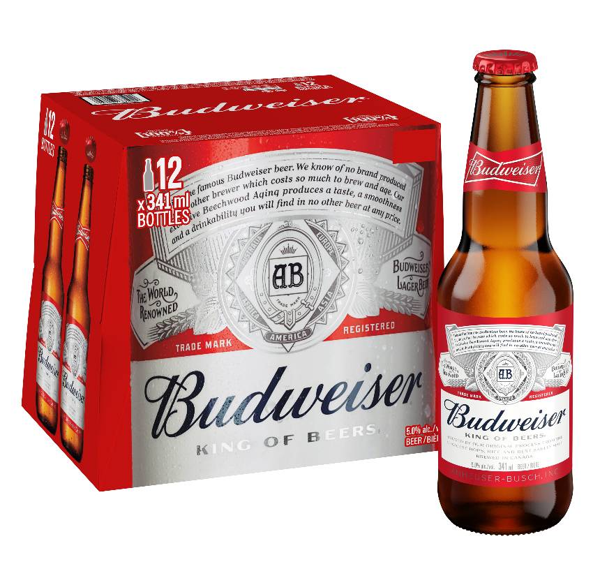 Budweiser  (12 Bottles, 341ml)