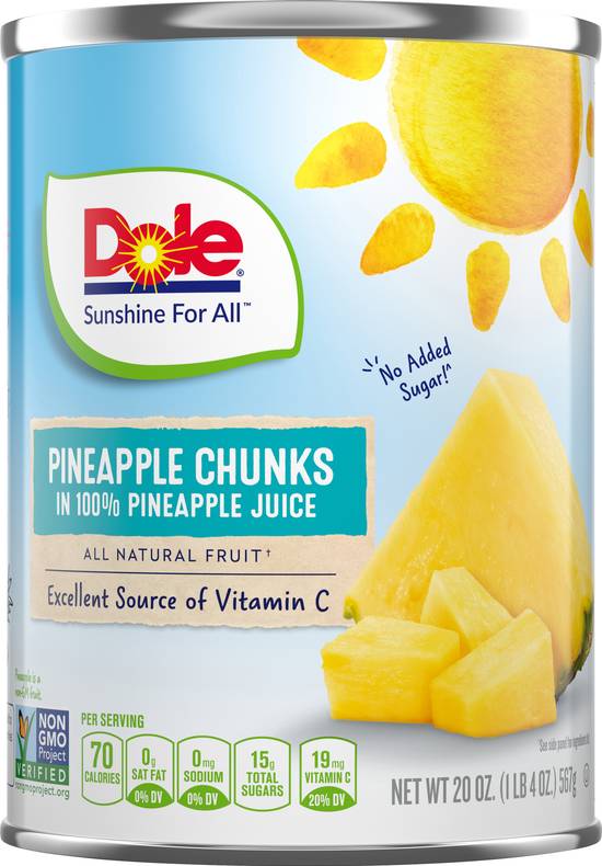 Dole Sunshine For All Pineapple Chunks Pineapple Juice