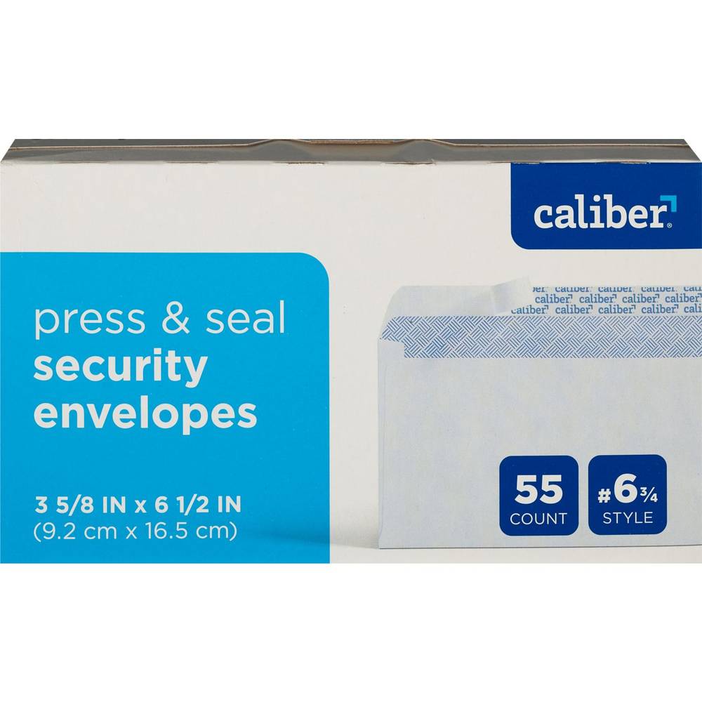Caliber Security Envelopes 3 5/8 X 6 1/2 Inch