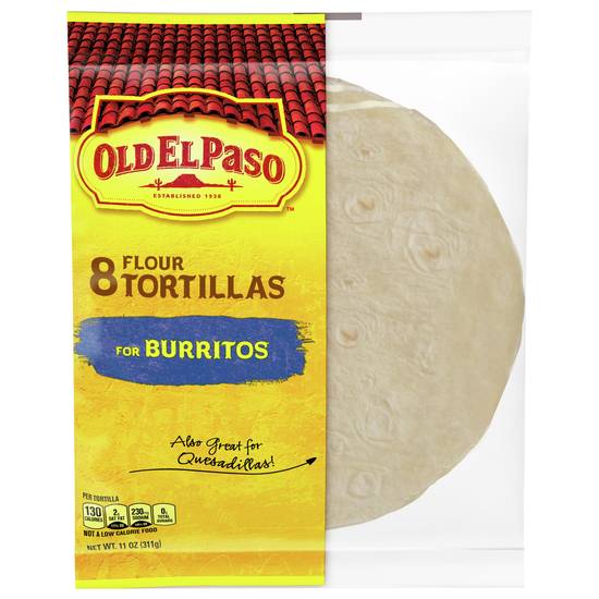 Old El Paso Flour Tortillas For Burritos (8 ct)