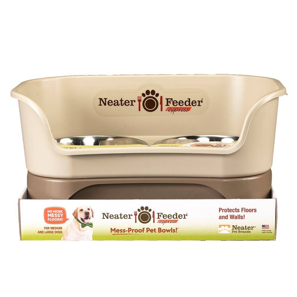 Neater Feeder® Express Elevated Pet Bowl (Color: Tan, Size: 19.5\"L X 12.75\"W X 10\"H)