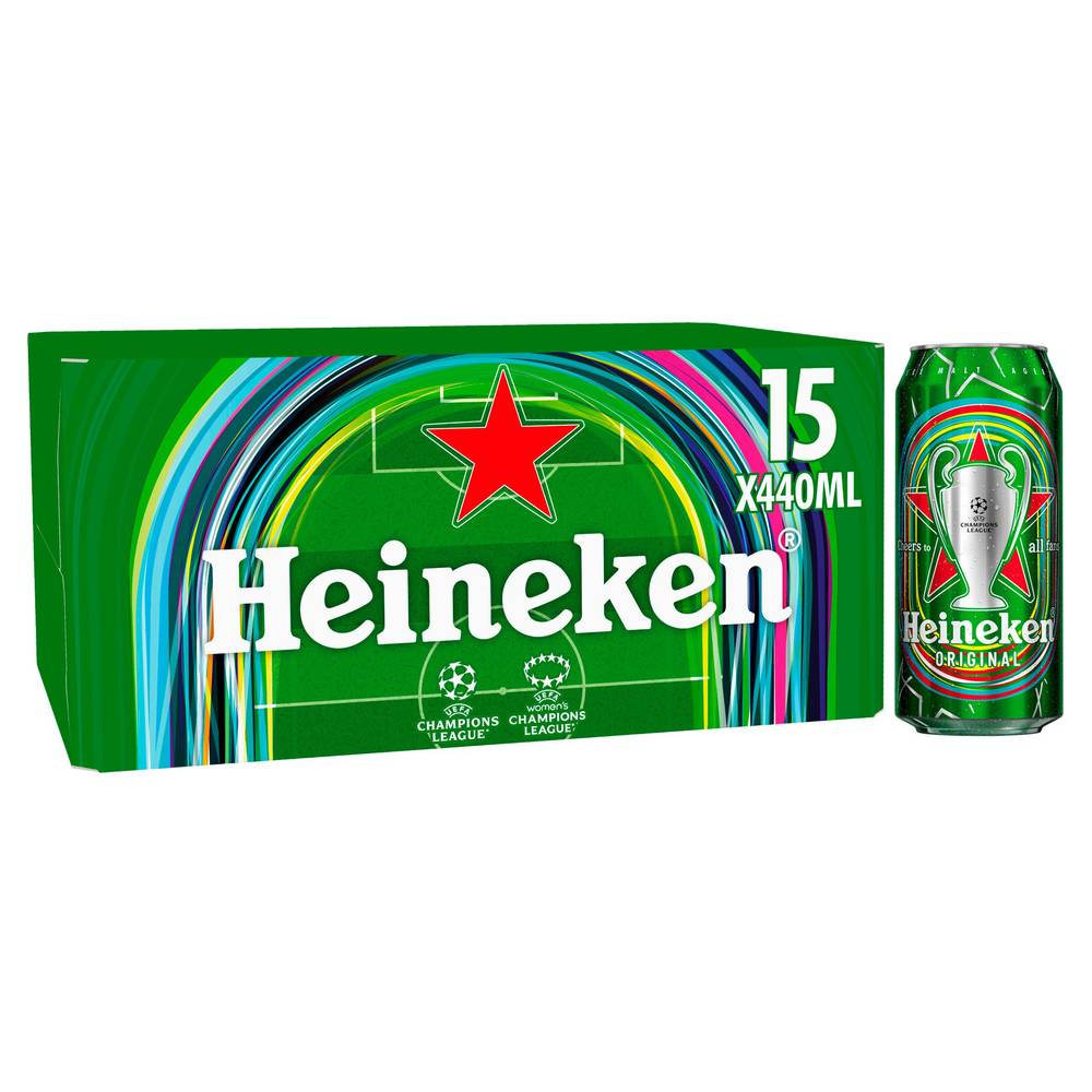 Heineken Premium Lager Beer Cans 15x440ml