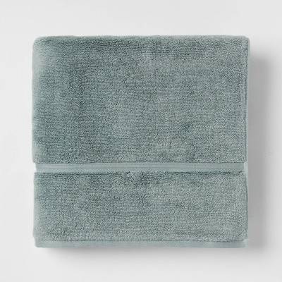 Threshold Oversized Spa Plush Bath Towel, Sage Green