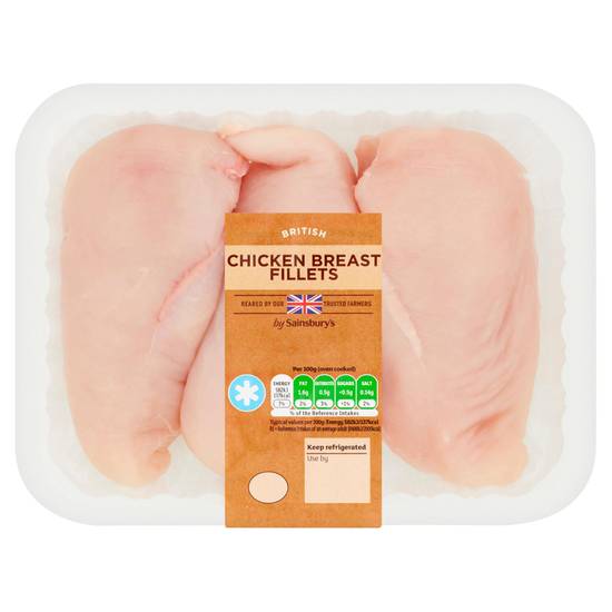 Sainsbury's British Fresh Chicken Breast Fillets Skinless & Boneless 640g