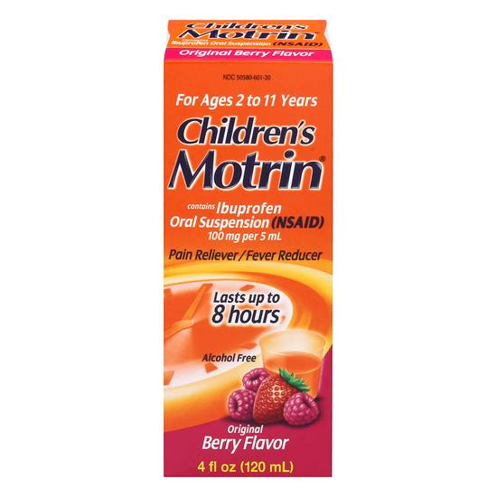 Children's Motrin Original Berry Flavor Pain Reliever Fever Reducer