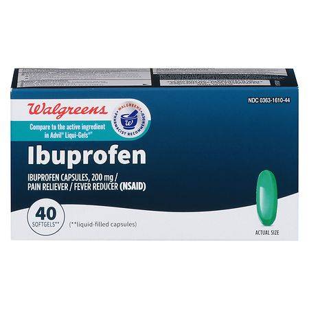 Walgreens Ibuprofen 200 mg Softgels - 40.0 ea
