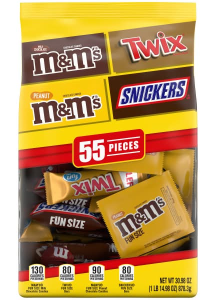 Mars Variety pack Fun Size Chocolates, Assorted (30.98 oz, 55 ct)