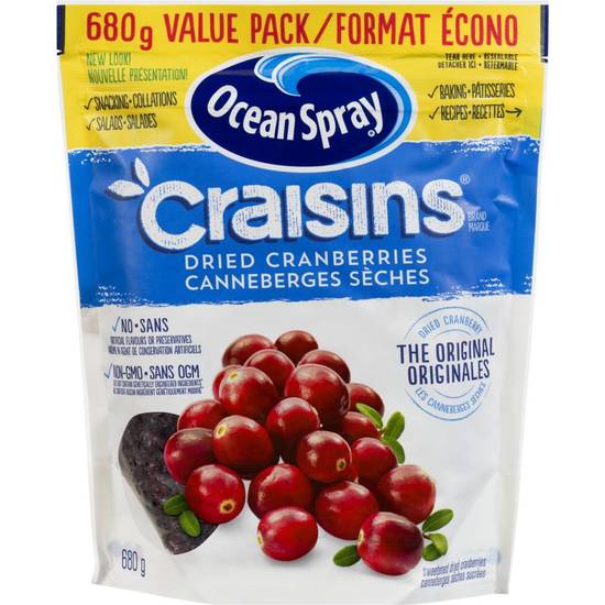 Ocean Spray Craisins Dried Cranberries (680 g)
