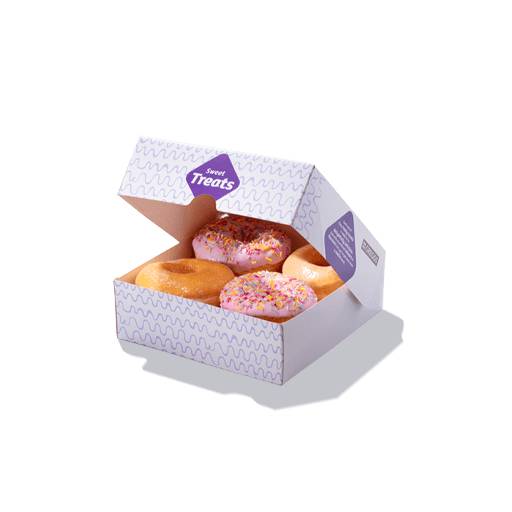 Box of Assorted Ring Doughnuts (4)