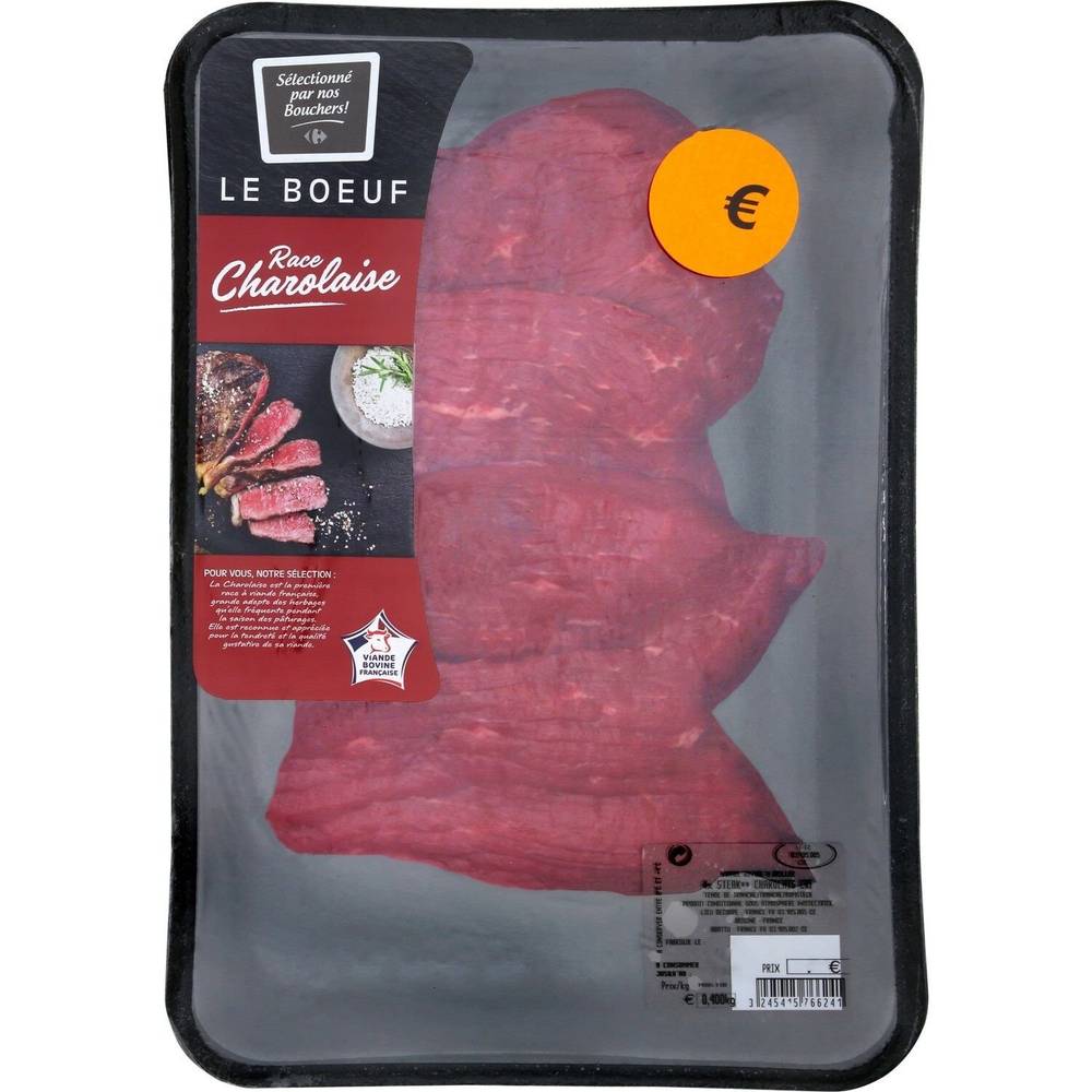 Carrefour - Viande bovine charolais à griller (4 pièces)