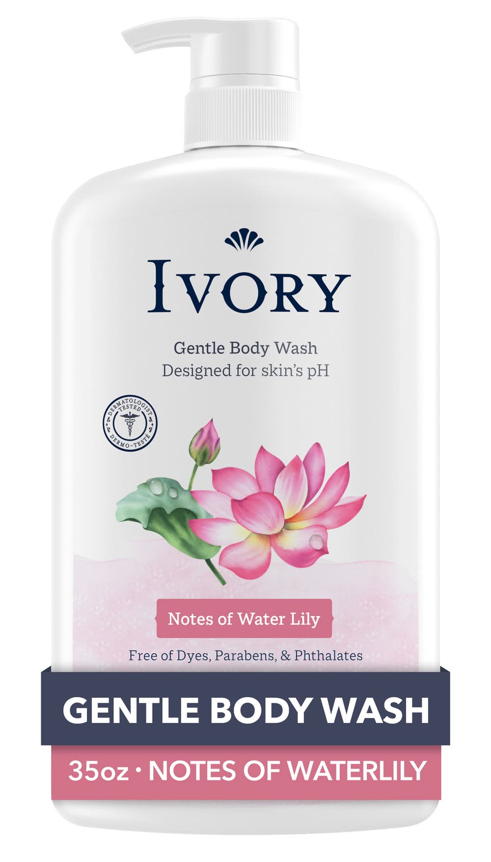 Ivory Water Lily Scent Mild and Gentle Body Wash (1.1 L)