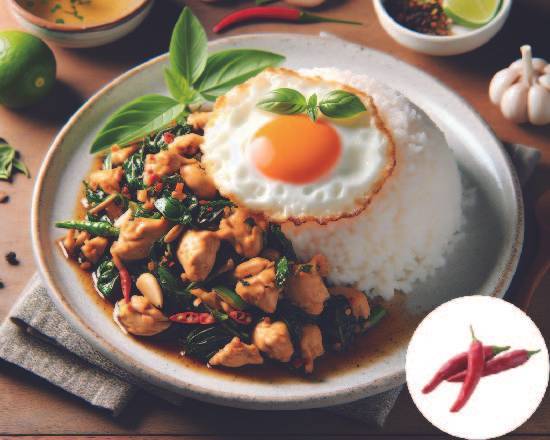 ★バカオライス☆ パン窯で仕上げた豚肉のガパオライス(たっぷり3人前） | 八王子