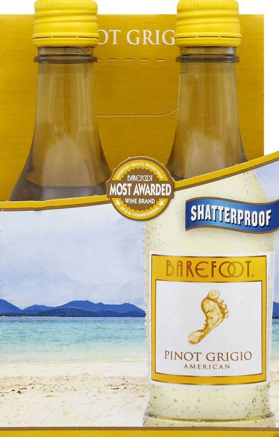 Barefoot Pinot Grigio White Wine (4 ct, 187 ml)