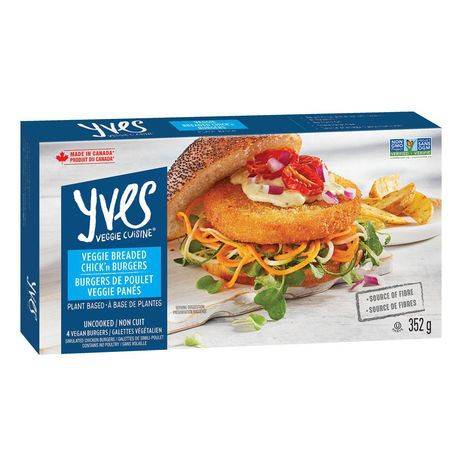 Yves Veggie Cuisine Frozen Breaded Veggie Burgers (352 g)