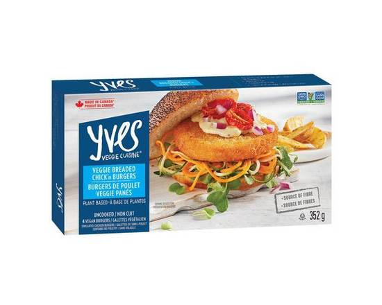 Yves Veggie Cuisine · Veggie breaded chick'n burgers (352 g)