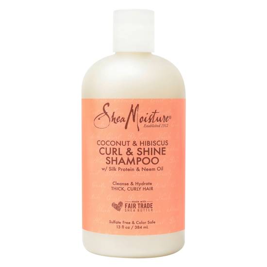 SheaMoisture Curl & Shine Shampoo Coconut & Hibiscus 13oz