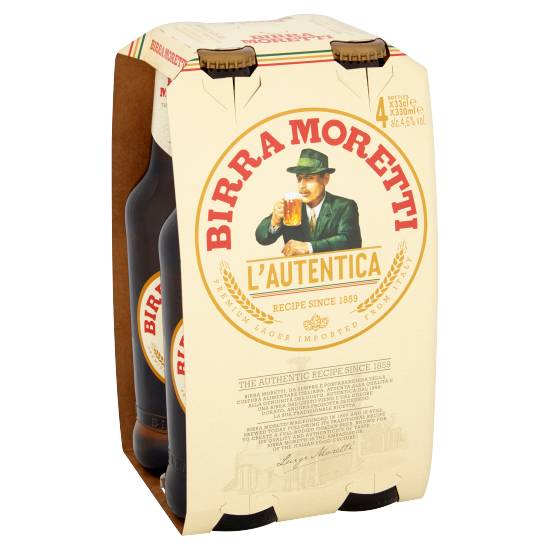 Birra Moretti Premium Lager (4 ct, 330 ml)