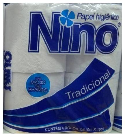 Nino bianco papel higiênico folha simples neutro (4 rolos)