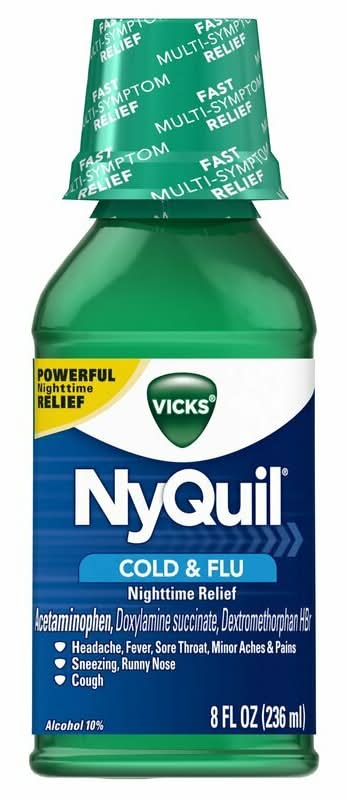 Vicks Nyquil Cold and Flu Relief Liquid 8oz