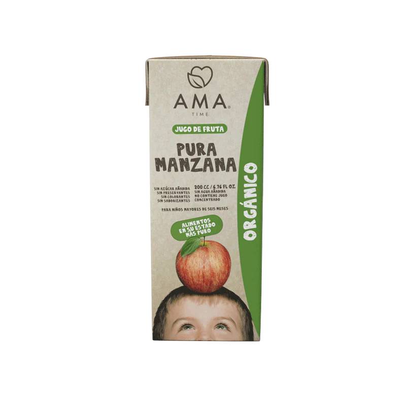 AMA · Jugo de manzana orgánica (200 ml)