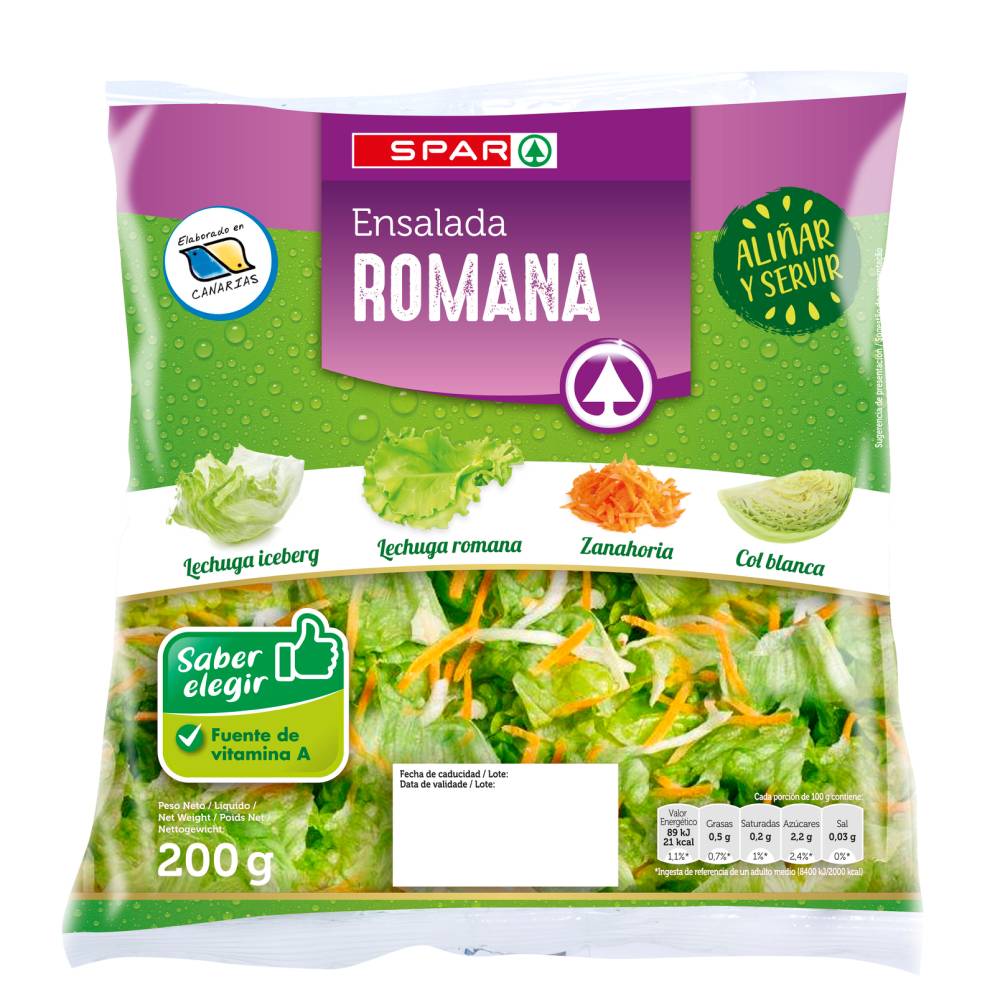 Ensalada Romana Spar 200 Gr.