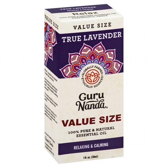 Gurunanda 100% Pure & Natural True Lavender Essential Oil
