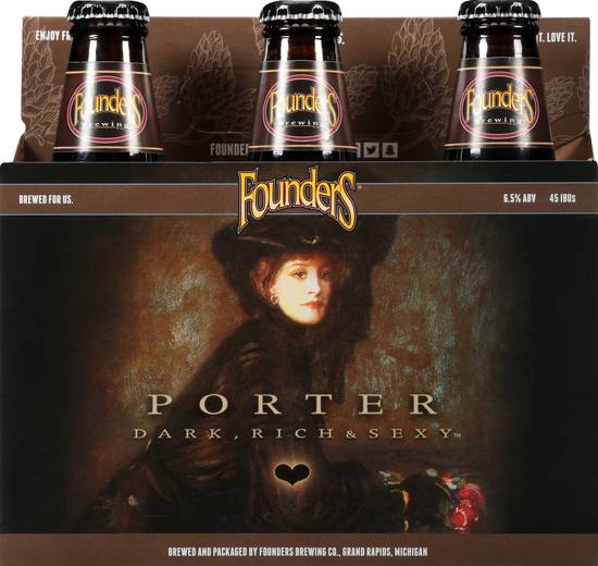Founders Dark Rich & Sexy Michigan Porter Beer (6 ct, 12 fl oz)