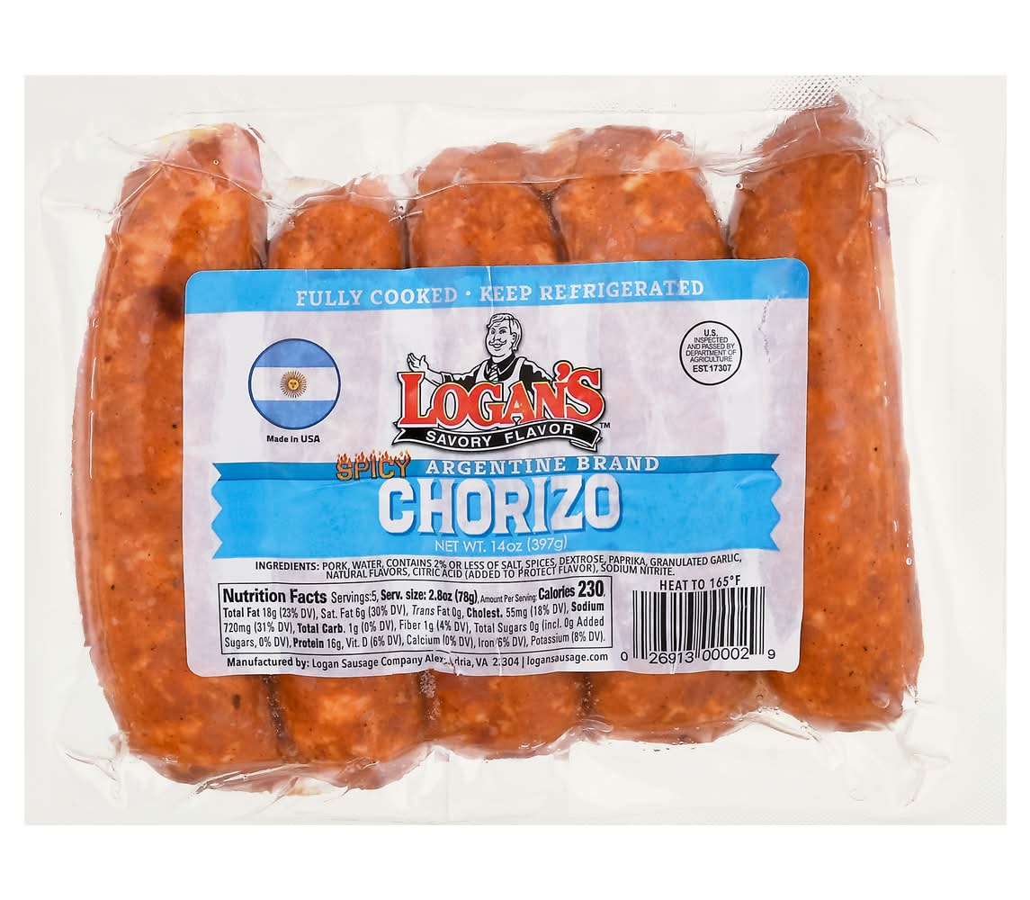 Logan's Spicy Argentine Brand Chorizo Pork (14 oz, 5 ct)
