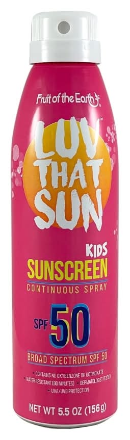 Fruit of the Earth Broad Spectrum Kids Sunscreen Continuous Spray Spf 50 (5.5 oz)