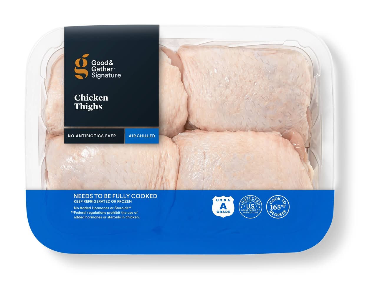 Fresh No Antibiotics Ever Bone-In Chicken Thighs - 1.4-2.2lbs - price per lb - Good & Gather™