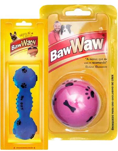 Baw waw brinquedo para cães bola média (1 unidade)