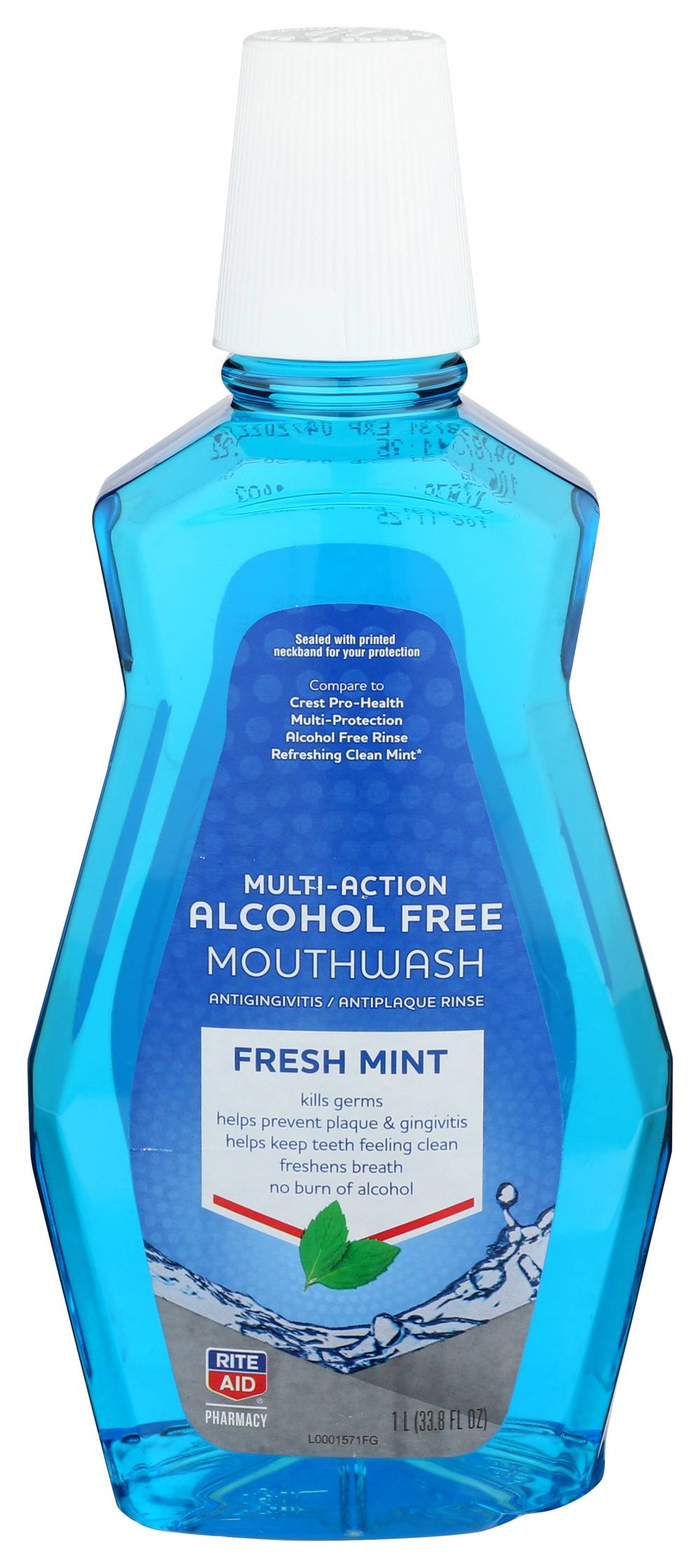 Rite Aid Multi Action Alcohol Free Mouthwash Fresh Mint (1 L)