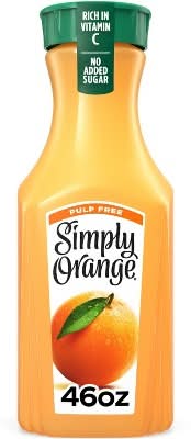 Simply Beverages Orange Pulp Free Juice - 46 fl oz