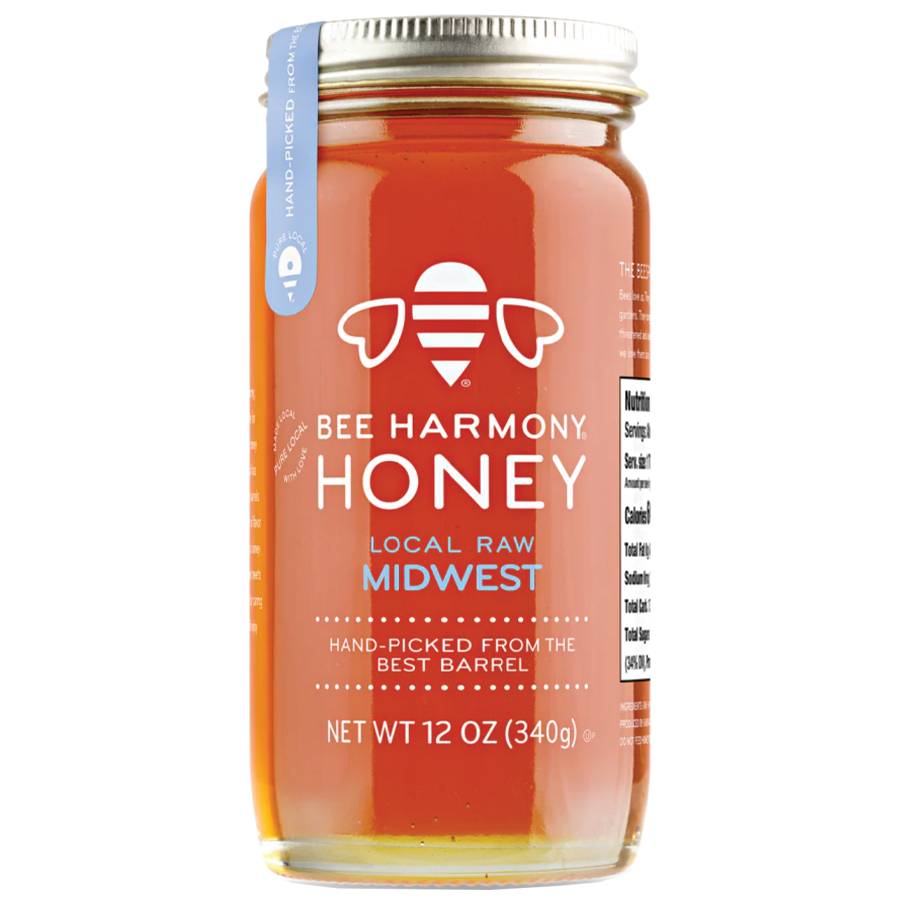 Bee Harmony Regional Raw Midwest Honey (12 oz)