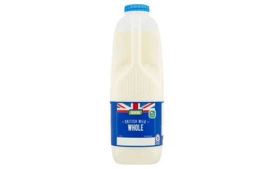 Asda British Whole Milk 2 Pints/1136ml